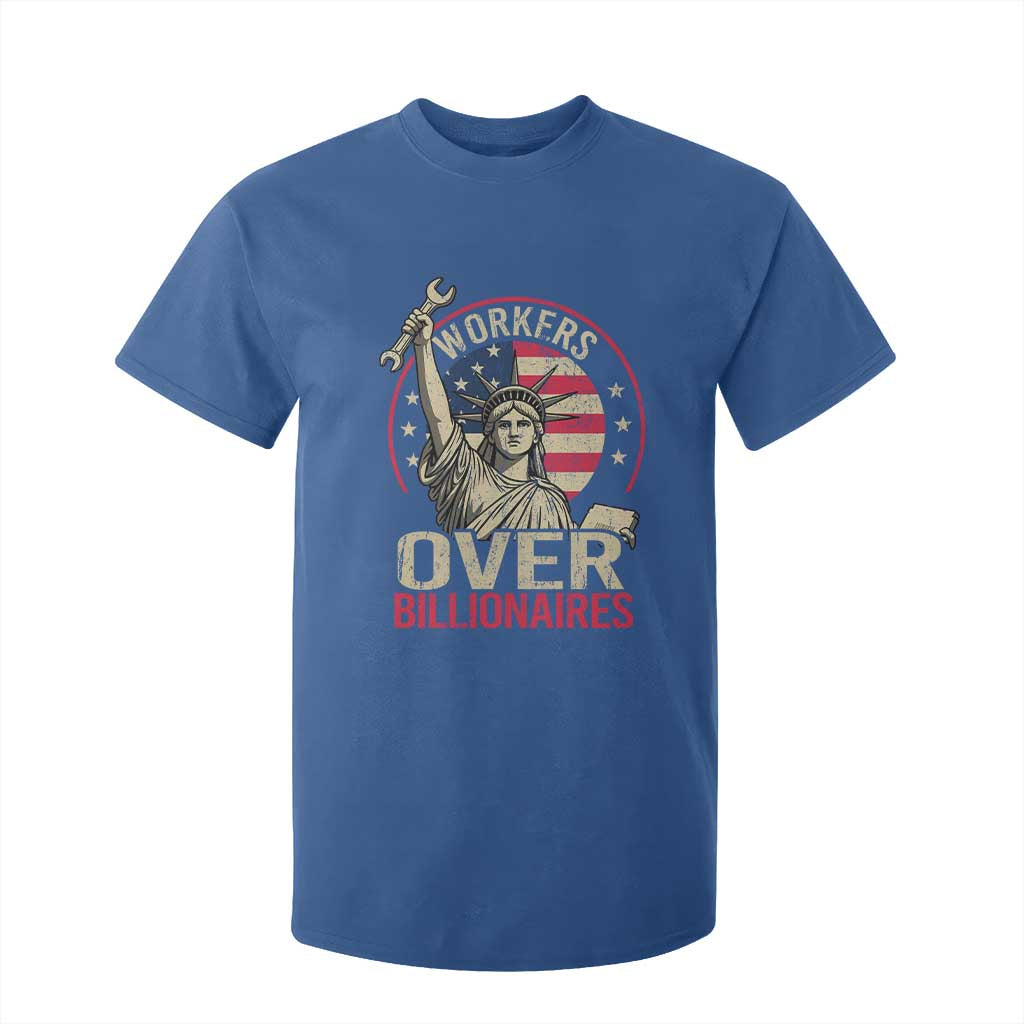 Workers Over Billionaires T Shirt For Kid Social Justice Statue Of Liberty TS11 Royal Blue Print Your Wear