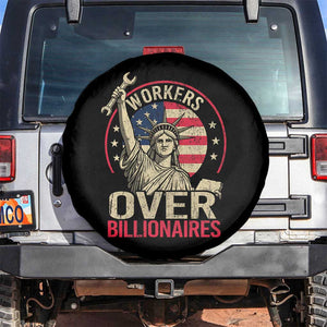 Workers Over Billionaires Spare Tire Cover Social Justice Statue Of Liberty TS11 No hole Black Print Your Wear