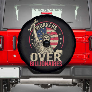 Workers Over Billionaires Spare Tire Cover Social Justice Statue Of Liberty TS11 Black Print Your Wear