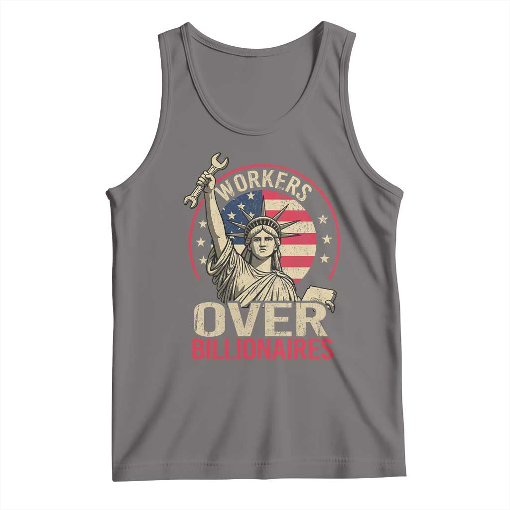 Workers Over Billionaires Tank Top Social Justice Statue Of Liberty TS11 Deep Heather Print Your Wear