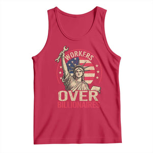 Workers Over Billionaires Tank Top Social Justice Statue Of Liberty TS11 Red Print Your Wear