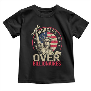 Workers Over Billionaires Toddler T Shirt Social Justice Statue Of Liberty TS11 Black Print Your Wear