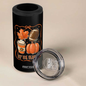 Tis The Season Fall Thanksgiving 4 in 1 Can Cooler Tumbler Retro Coquette Bow American Football Pumpkin TS11 Print Your Wear