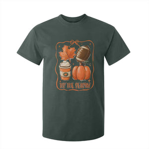 Tis The Season Fall Thanksgiving T Shirt For Kid Retro Coquette Bow American Football Pumpkin TS11 Dark Forest Green Print Your Wear