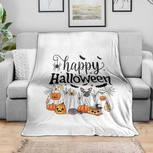 Happy Halloween Dog Ghost Spooky Season Throw Blanket TS11 Print Your Wear