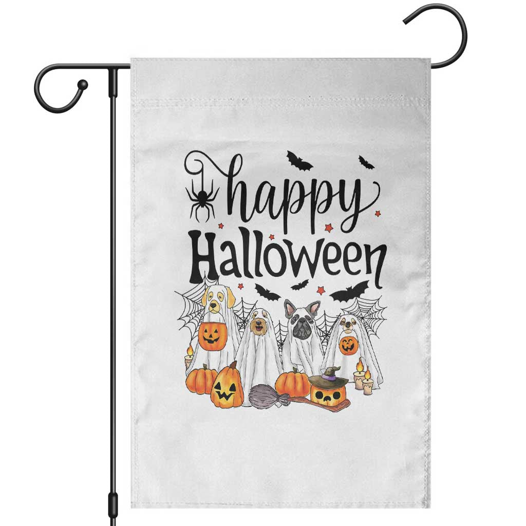 Happy Halloween Dog Ghost Spooky Season Garden Flag TS11 White Print Your Wear