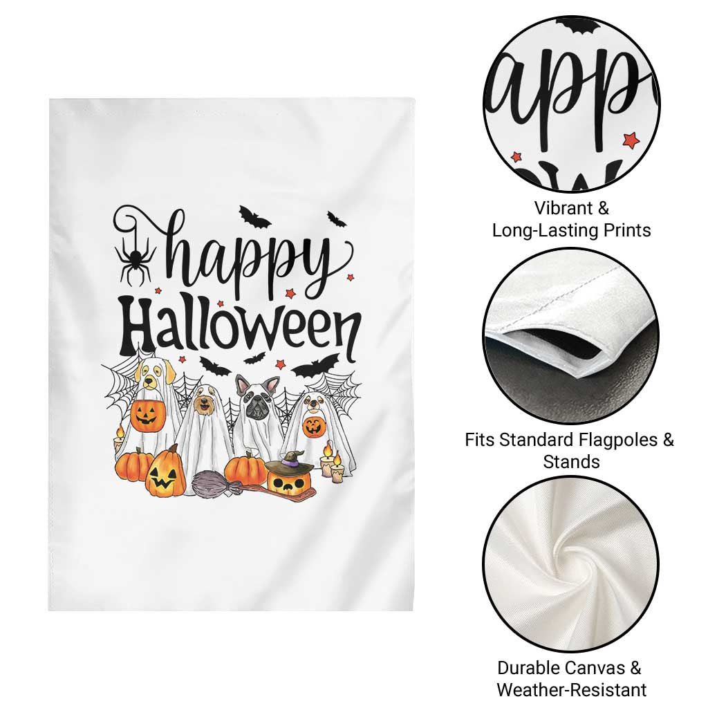 Happy Halloween Dog Ghost Spooky Season Garden Flag TS11 Print Your Wear