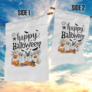 Happy Halloween Dog Ghost Spooky Season Garden Flag TS11 Print Your Wear