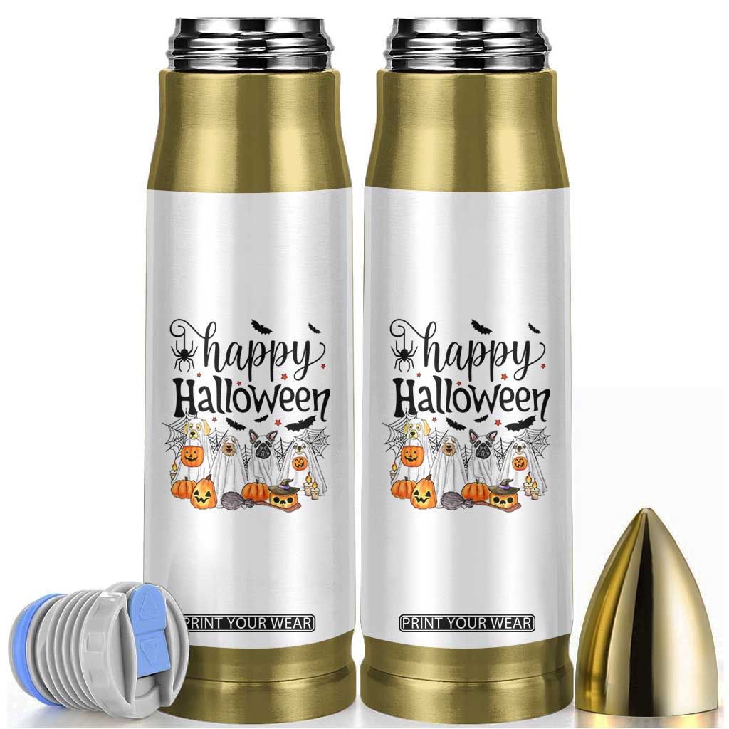 Happy Halloween Dog Ghost Spooky Season Bullet Tumbler TS11 White Print Your Wear