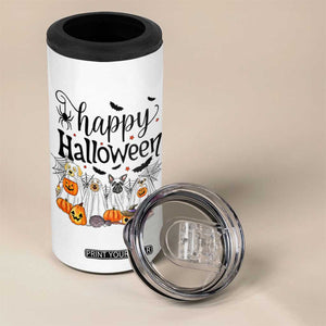 Happy Halloween Dog Ghost Spooky Season 4 in 1 Can Cooler Tumbler TS11 Print Your Wear