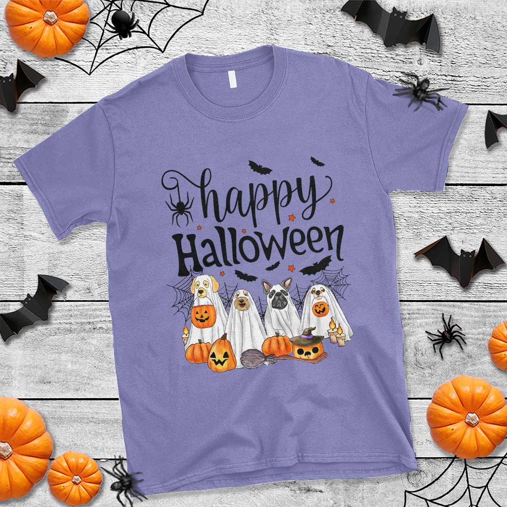 Happy Halloween Dog Ghost Spooky Season T Shirt TS11 Violet Print Your Wear