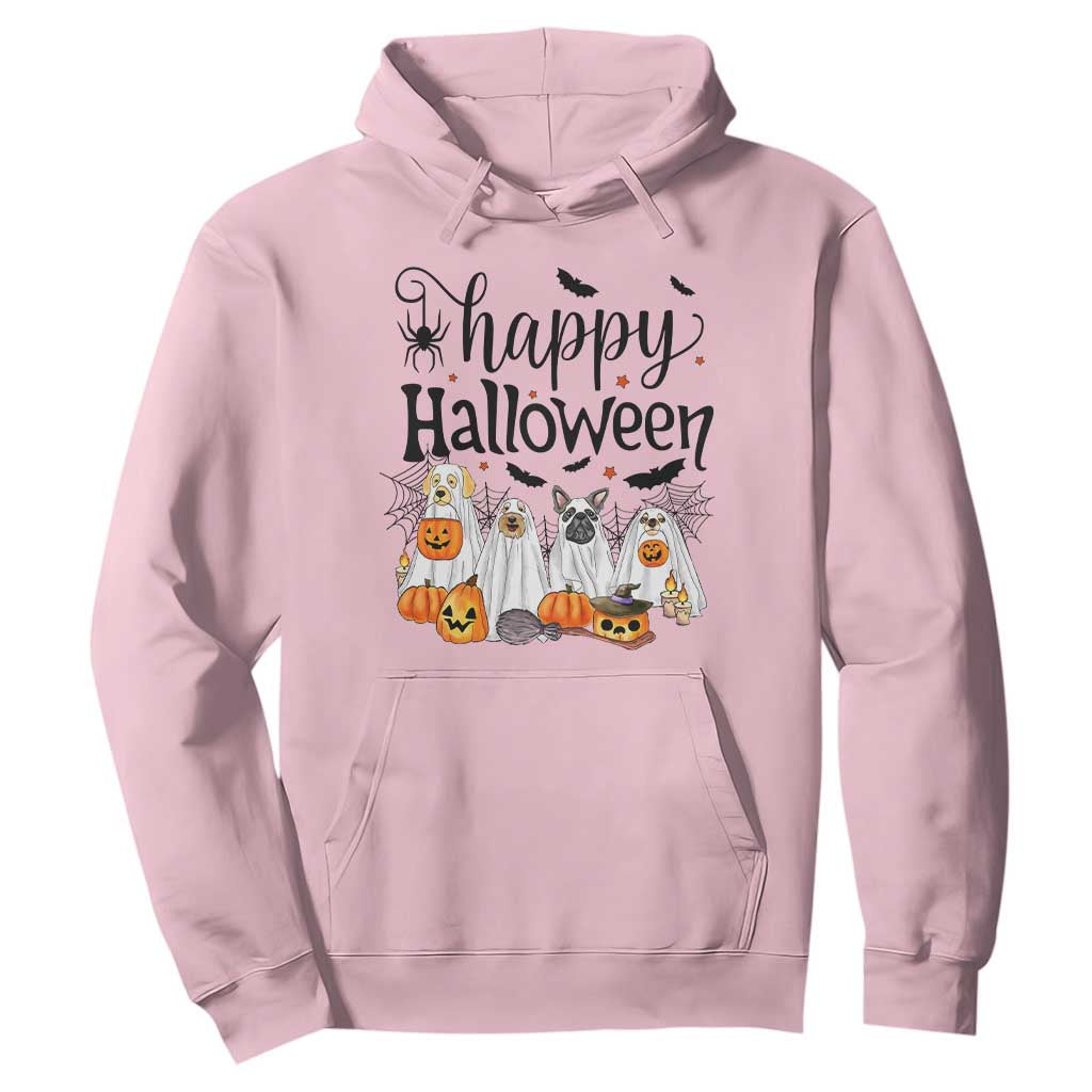 Happy Halloween Dog Ghost Spooky Season Hoodie TS11 Light Pink Print Your Wear