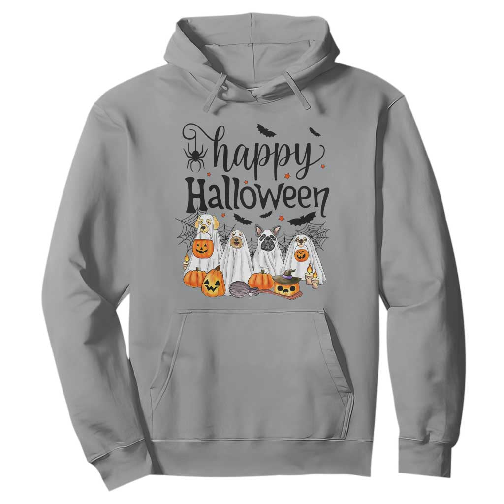 Happy Halloween Dog Ghost Spooky Season Hoodie TS11 Sport Gray Print Your Wear