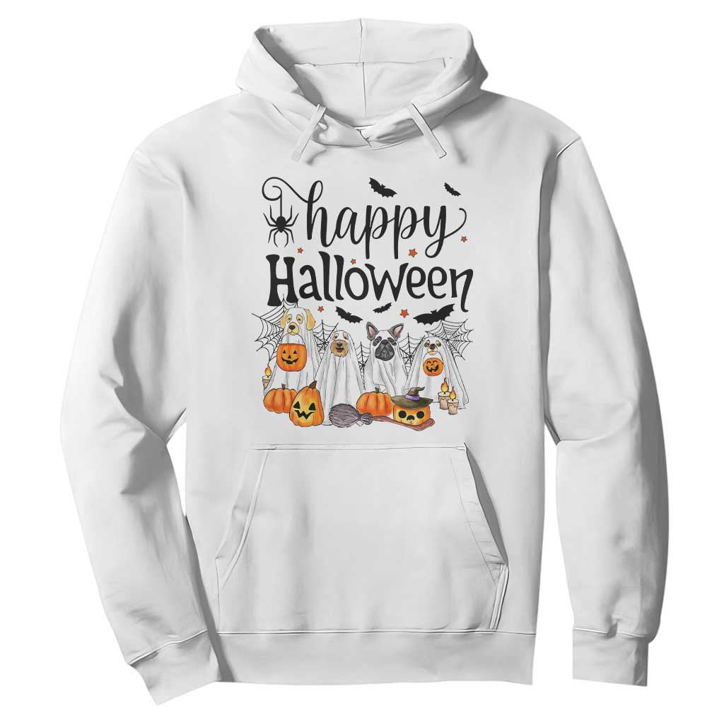 Happy Halloween Dog Ghost Spooky Season Hoodie TS11 White Print Your Wear