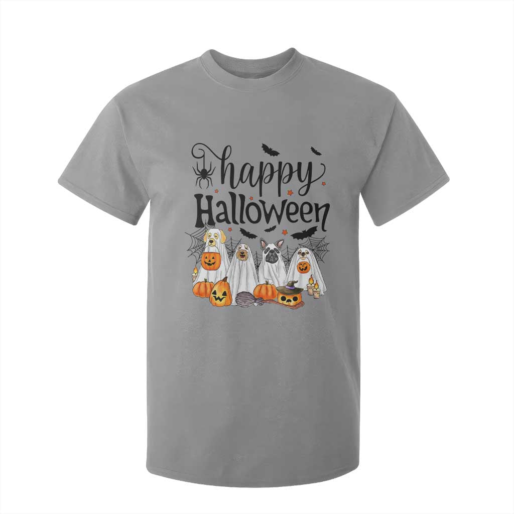Happy Halloween Dog Ghost Spooky Season T Shirt For Kid TS11 Sport Gray Print Your Wear
