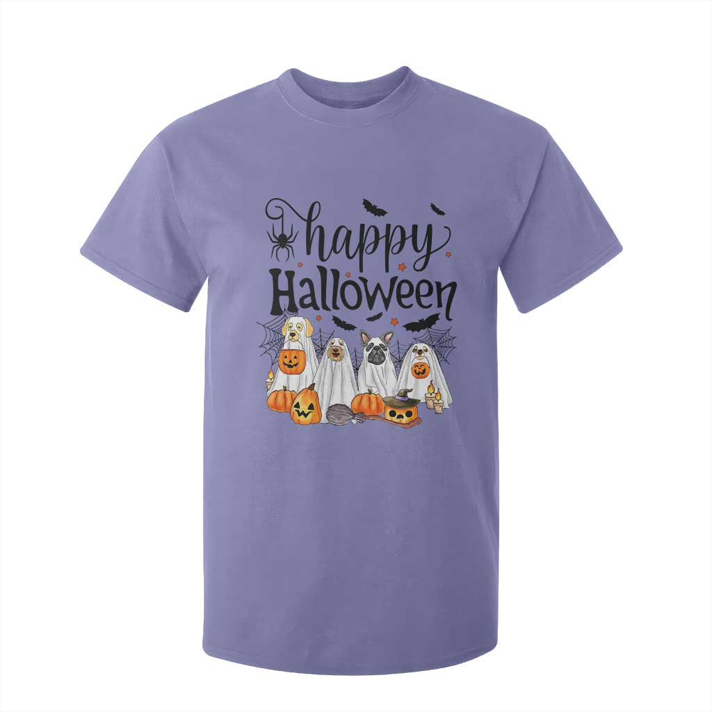 Happy Halloween Dog Ghost Spooky Season T Shirt For Kid TS11 Violet Print Your Wear