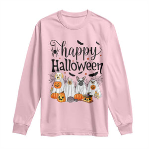 Happy Halloween Dog Ghost Spooky Season Long Sleeve Shirt TS11 Light Pink Print Your Wear