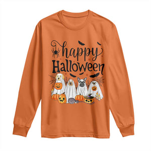 Happy Halloween Dog Ghost Spooky Season Long Sleeve Shirt TS11 Orange Print Your Wear