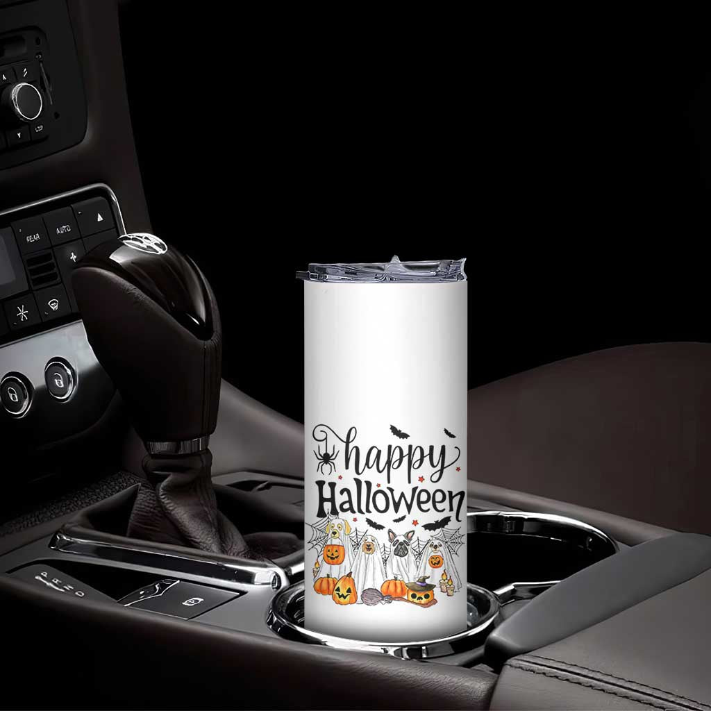 Happy Halloween Dog Ghost Spooky Season Skinny Tumbler TS11 Print Your Wear
