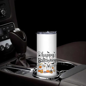Happy Halloween Dog Ghost Spooky Season Skinny Tumbler TS11 Print Your Wear