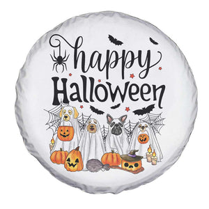 Happy Halloween Dog Ghost Spooky Season Spare Tire Cover TS11 Print Your Wear