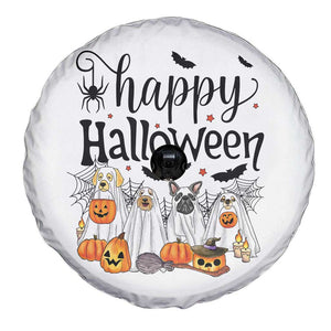 Happy Halloween Dog Ghost Spooky Season Spare Tire Cover TS11 Print Your Wear
