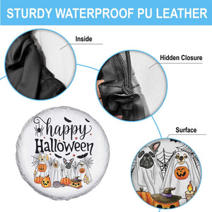 Happy Halloween Dog Ghost Spooky Season Spare Tire Cover TS11 Print Your Wear