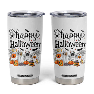 Happy Halloween Dog Ghost Spooky Season Tumbler Cup TS11 White Print Your Wear