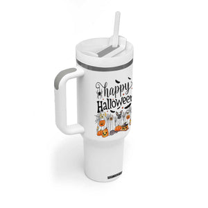 Happy Halloween Dog Ghost Spooky Season Tumbler With Handle TS11 Print Your Wear