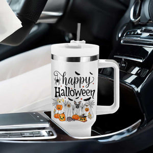 Happy Halloween Dog Ghost Spooky Season Tumbler With Handle TS11 Print Your Wear