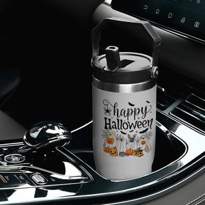 Happy Halloween Dog Ghost Spooky Season Flip Straw Tumbler TS11 Print Your Wear