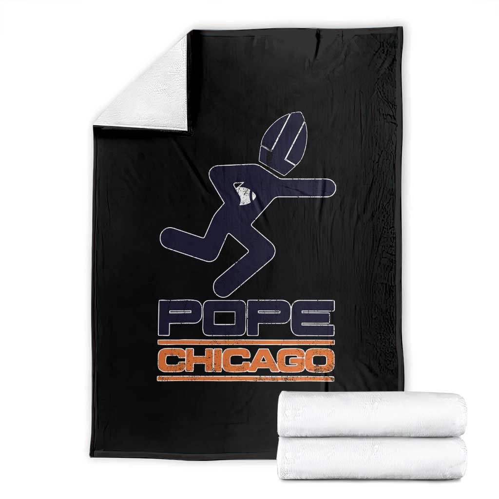 Chicago Pope Leo XIV American Football Throw Blanket TS11 Black Print Your Wear