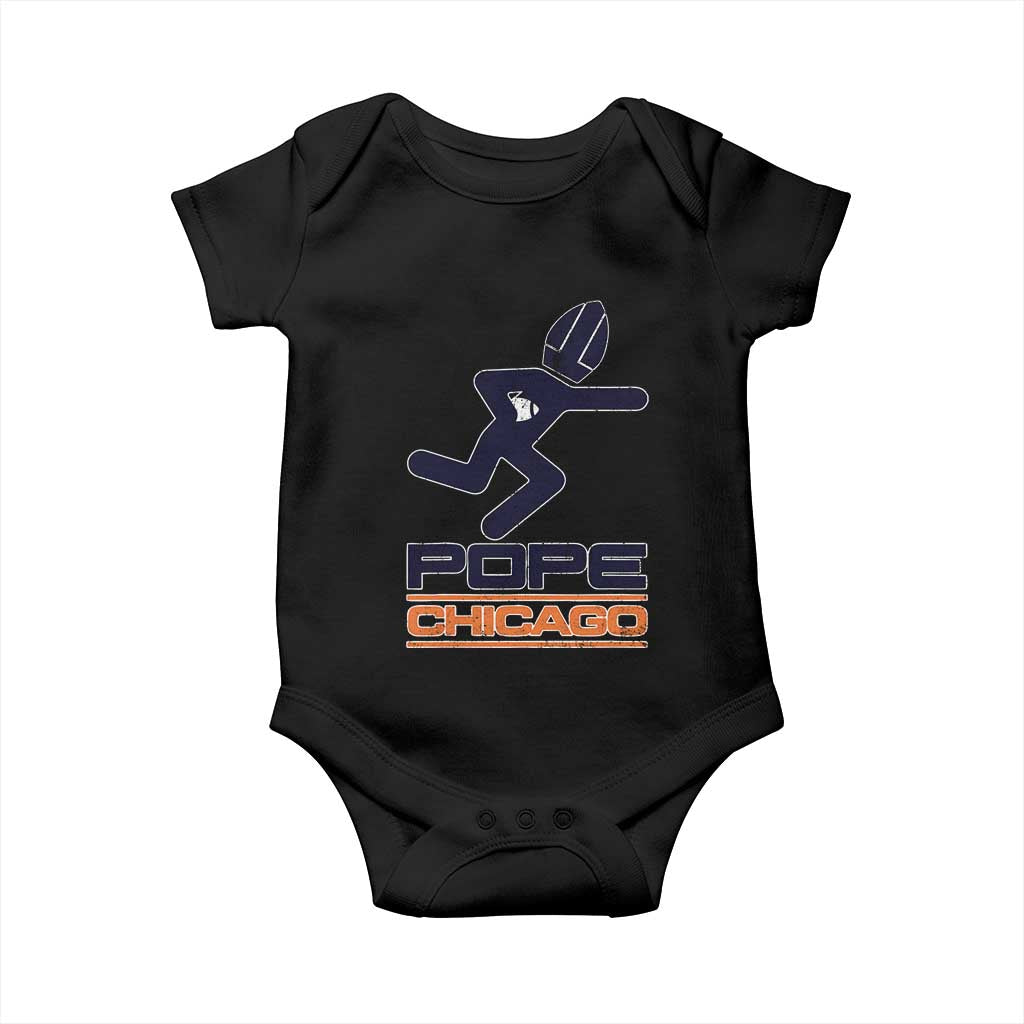 Chicago Pope Leo XIV American Football Baby Onesie TS11 Black Print Your Wear