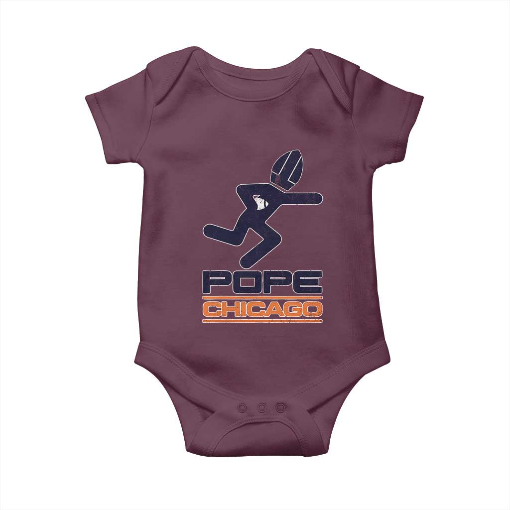 Chicago Pope Leo XIV American Football Baby Onesie TS11 Maroon Print Your Wear