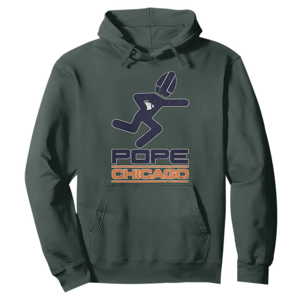 Chicago Pope Leo XIV American Football Hoodie TS11 Dark Forest Green Print Your Wear