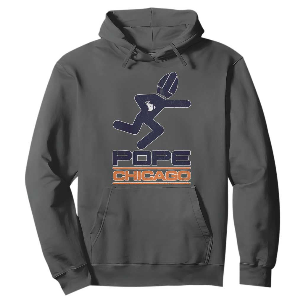 Chicago Pope Leo XIV American Football Hoodie TS11 Dark Heather Print Your Wear