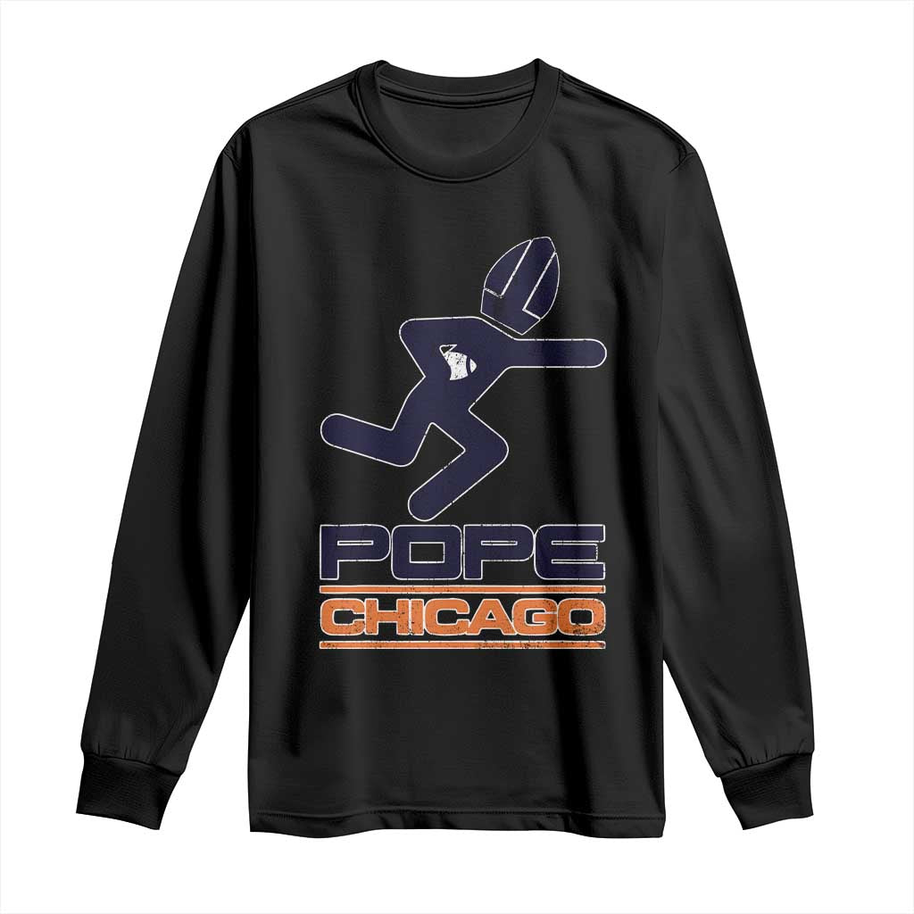 Chicago Pope Leo XIV American Football Long Sleeve Shirt TS11 Black Print Your Wear