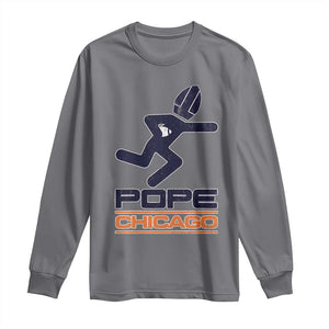 Chicago Pope Leo XIV American Football Long Sleeve Shirt TS11 Charcoal Print Your Wear