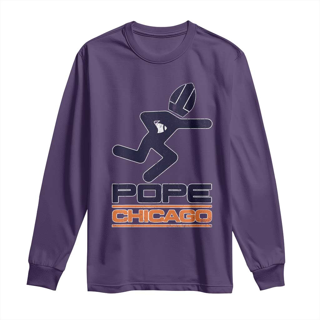 Chicago Pope Leo XIV American Football Long Sleeve Shirt TS11 Purple Print Your Wear
