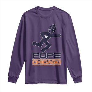 Chicago Pope Leo XIV American Football Long Sleeve Shirt TS11 Purple Print Your Wear