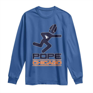 Chicago Pope Leo XIV American Football Long Sleeve Shirt TS11 Royal Blue Print Your Wear