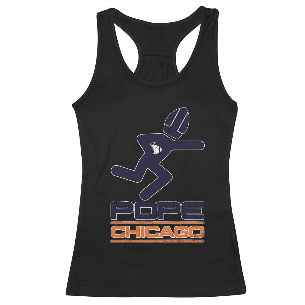Chicago Pope Leo XIV American Football Racerback Tank Top TS11 Black Print Your Wear