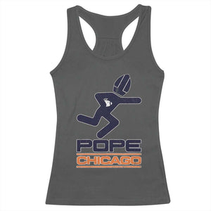 Chicago Pope Leo XIV American Football Racerback Tank Top TS11 Dark Heather Print Your Wear