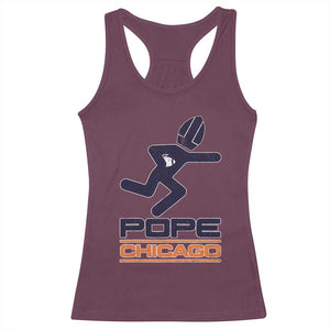 Chicago Pope Leo XIV American Football Racerback Tank Top TS11 Maroon Print Your Wear