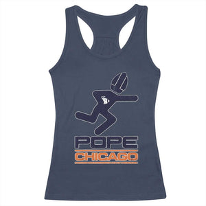 Chicago Pope Leo XIV American Football Racerback Tank Top TS11 Navy Print Your Wear