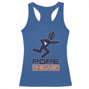 Chicago Pope Leo XIV American Football Racerback Tank Top TS11 Royal Blue Print Your Wear