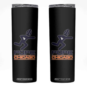Chicago Pope Leo XIV American Football Skinny Tumbler TS11 Black Print Your Wear