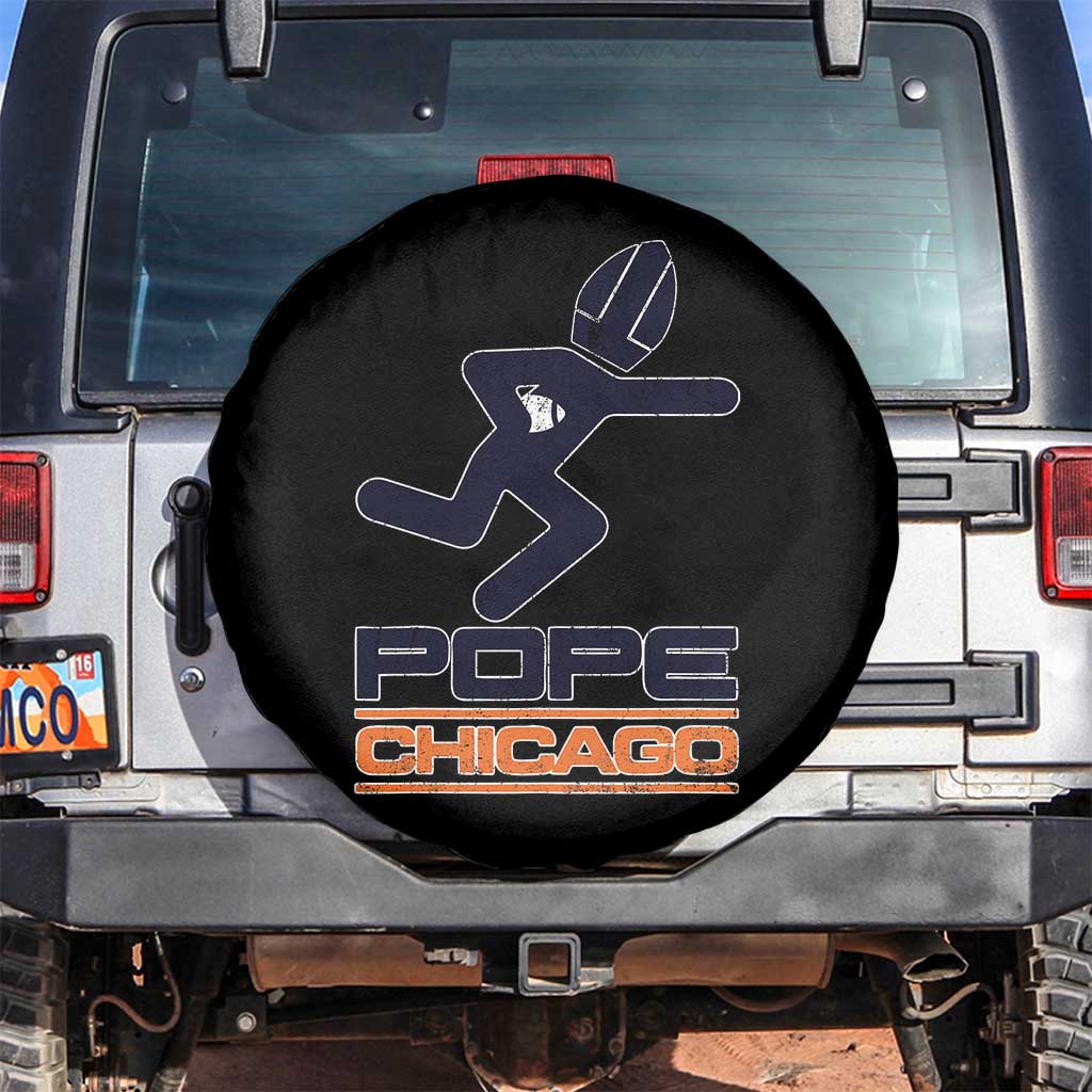 Chicago Pope Leo XIV American Football Spare Tire Cover TS11 No hole Black Print Your Wear