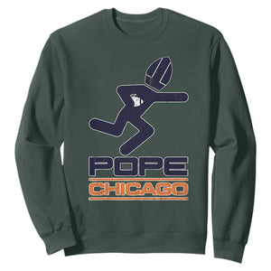 Chicago Pope Leo XIV American Football Sweatshirt TS11 Dark Forest Green Print Your Wear