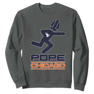 Chicago Pope Leo XIV American Football Sweatshirt TS11 Dark Heather Print Your Wear